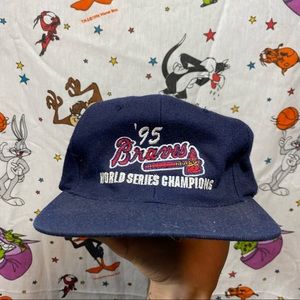 1995 vintage atlanta braves world series snapback
